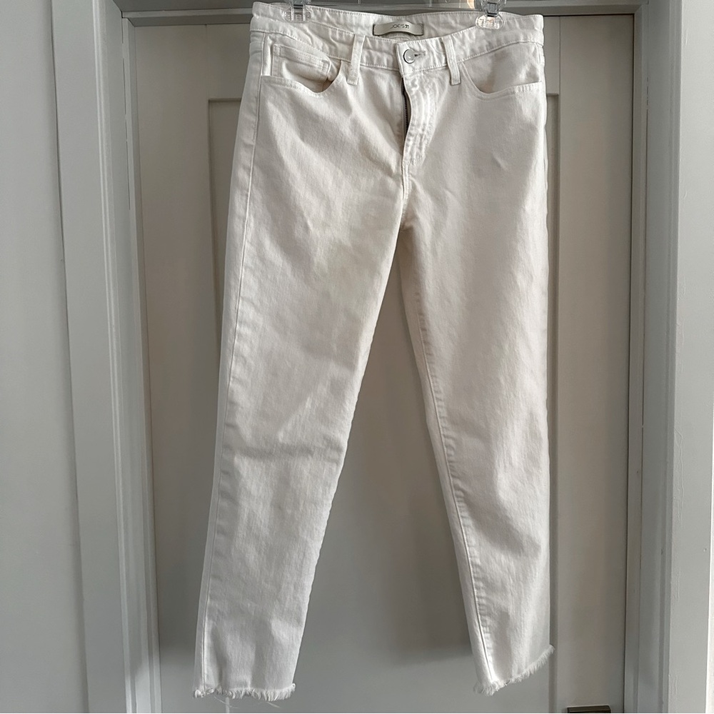 Joe’s Jeans Lara ankle straight white jeans sz 30